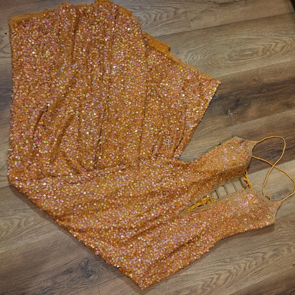 Vintage Y2K 100% Silk Beaded Dress Strappy Back Dress Prom Vintage Beaded Dress - Picture 11 of 15